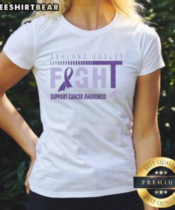 Awesome Ashland Eagles Fight Support Cancer Awareness Ladies Tee featuring a vibrant design promoting cancer awareness.