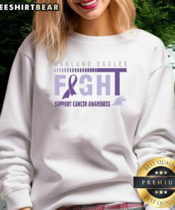 Awesome Ashland Eagles Fight Cancer Awareness Sweatshirt showcasing support for cancer awareness with vibrant design.