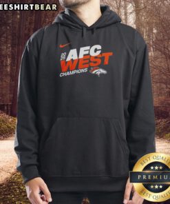 Awesome Denver Broncos 2025 NFC East Champions Super Bowl LX mascot hoodie featuring vibrant team colors and logo.
