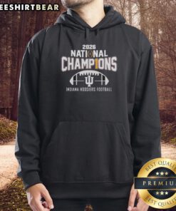 Alt Text: Awesome Indiana Hoosiers National Champions 2025-2026 NCAA Hoodie featuring team colors and logo design.