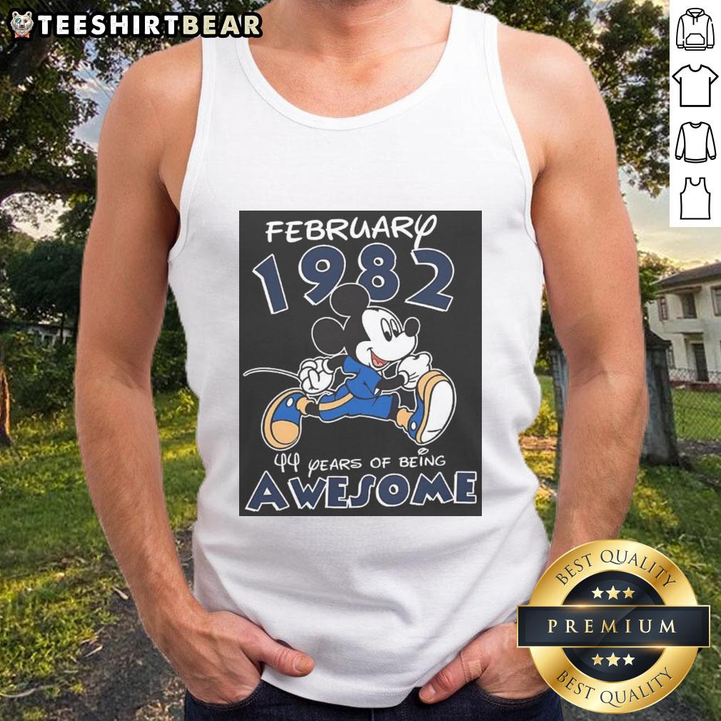 Awesome Mickey Mouse tank top from February 1982 celebrating 44 years of being awesome with a classic design.