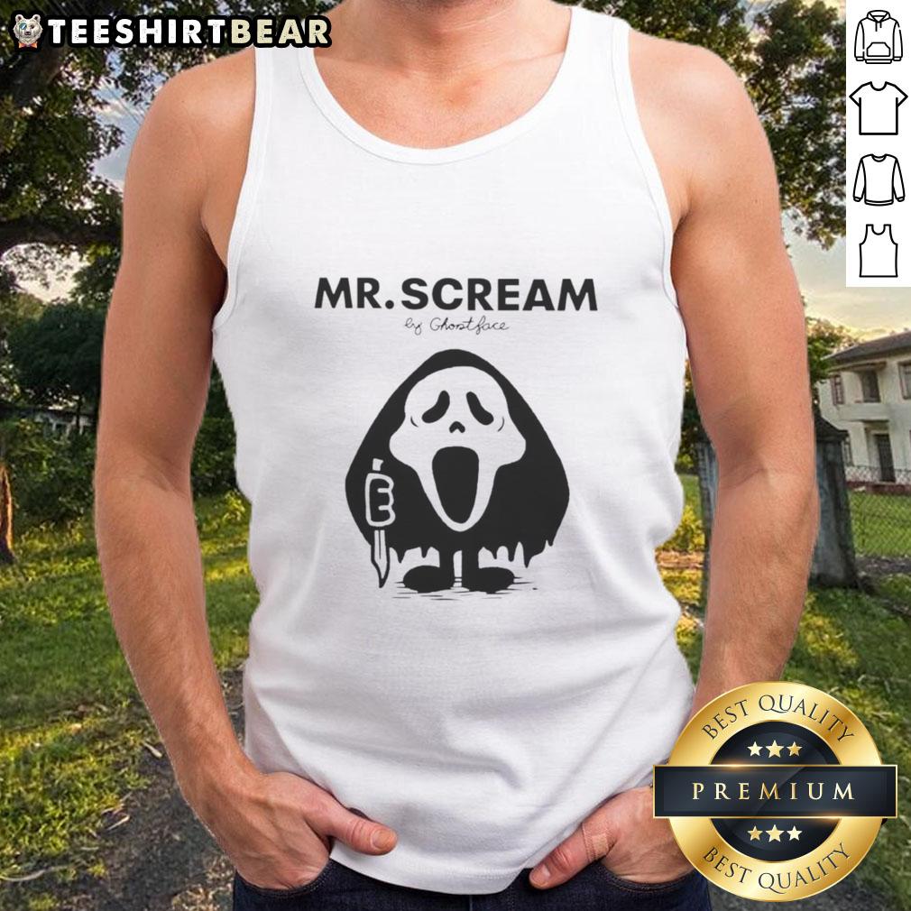 Awesome Mr. Scream by Ghostface tank top featuring a spooky design perfect for horror fans and stylish summer wear.