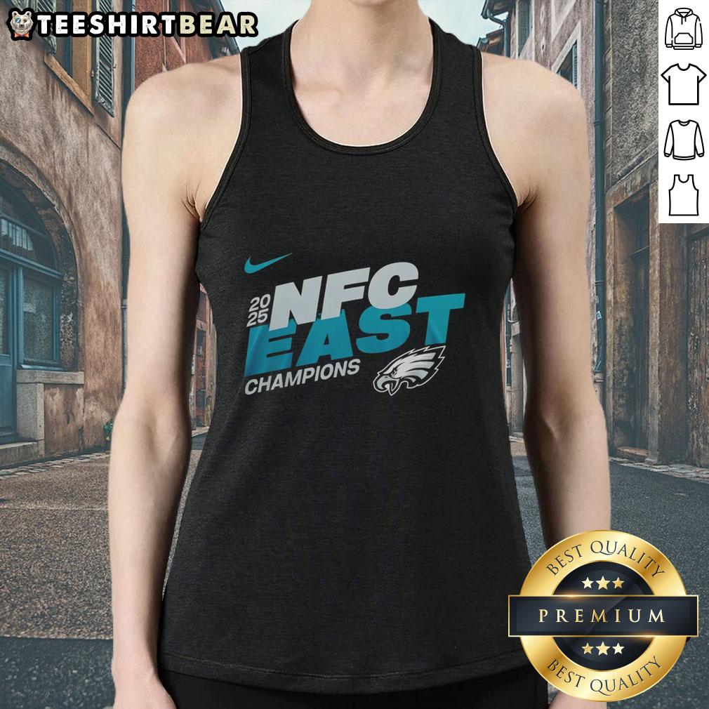 Awesome Philadelphia Eagles 2025 NFC East Champions Super Bowl LX mascot tank top in green with team logo and graphics.