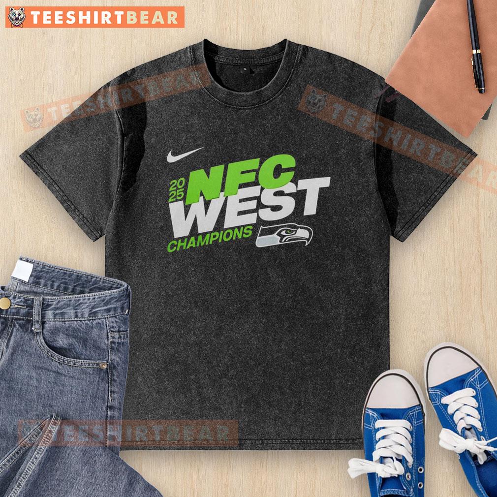 Awesome Seattle Seahawks 2025 NFC East Champions Super Bowl LX mascot washed t-shirt with bold team graphics.