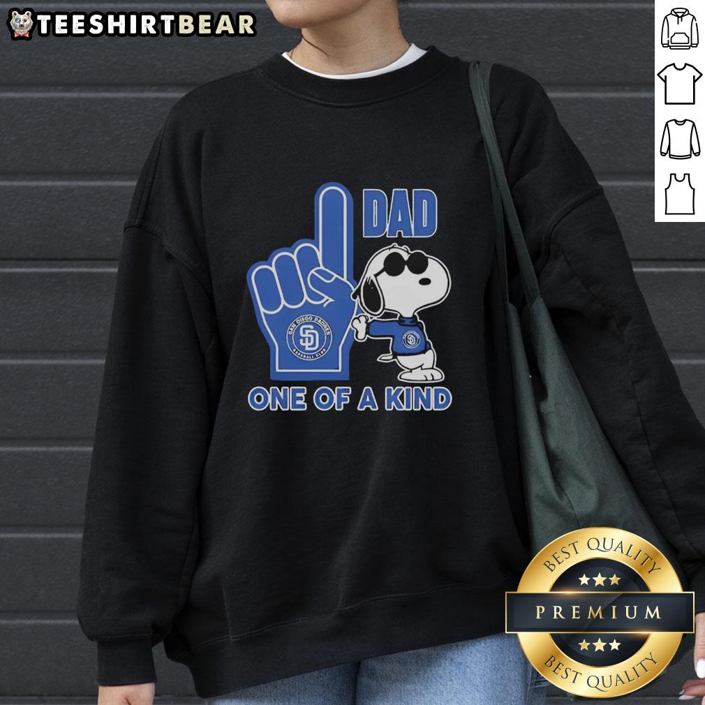 Awesome Snoopy San Diego Padres sweatshirt for dads, featuring a unique design perfect for baseball fans.