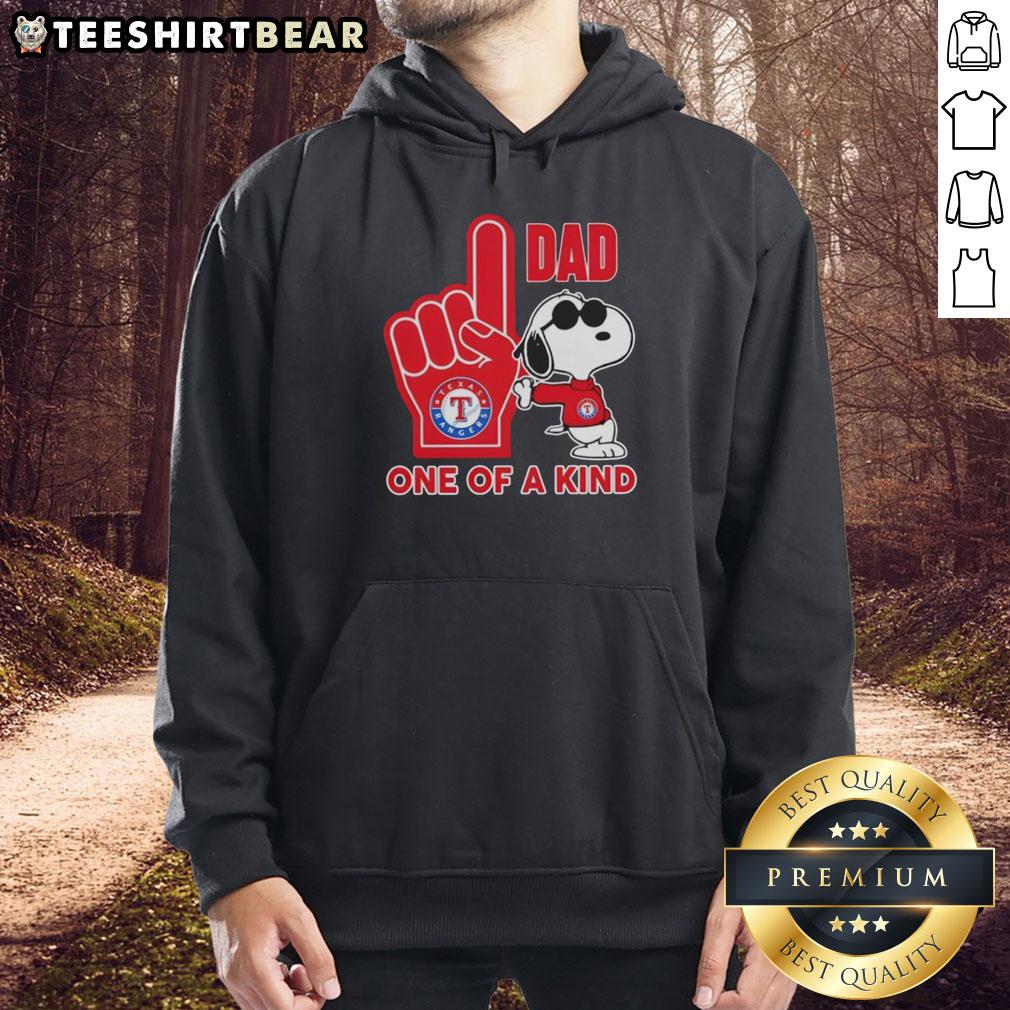 Awesome Snoopy Texas Rangers 1 Dad hoodie featuring unique design, perfect for baseball fans and stylish dads.