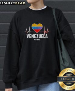 Alt Text: Awesome Venezuela Heart Shape sweatshirt showcasing a vibrant heart design, perfect for fans of Venezuelan culture.