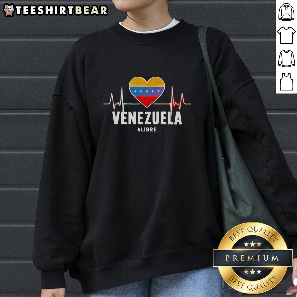 Alt Text: Awesome Venezuela Heart Shape sweatshirt showcasing a vibrant heart design, perfect for fans of Venezuelan culture.