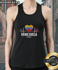 Awesome Venezuela Heart Shape Libre Heartbeat Tank Top showcasing vibrant design and patriotic colors for fitness lovers.