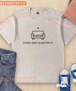 Alt Text: Cute Come And Quarter It washed t-shirt featuring a trendy design, perfect for casual outfits and everyday wear.