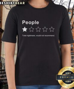 Funny people wearing a sarcastic 'One Star Total Nightmare' tee, perfect for humorous reviews and comedy lovers.