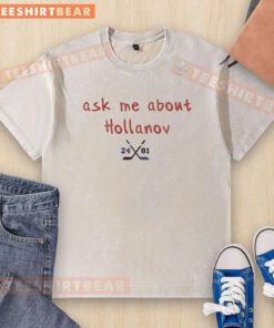 Good Ask Me About Hollanov 24 Love 81 washed t-shirt in soft cotton, perfect for casual wear and stylish comfort.