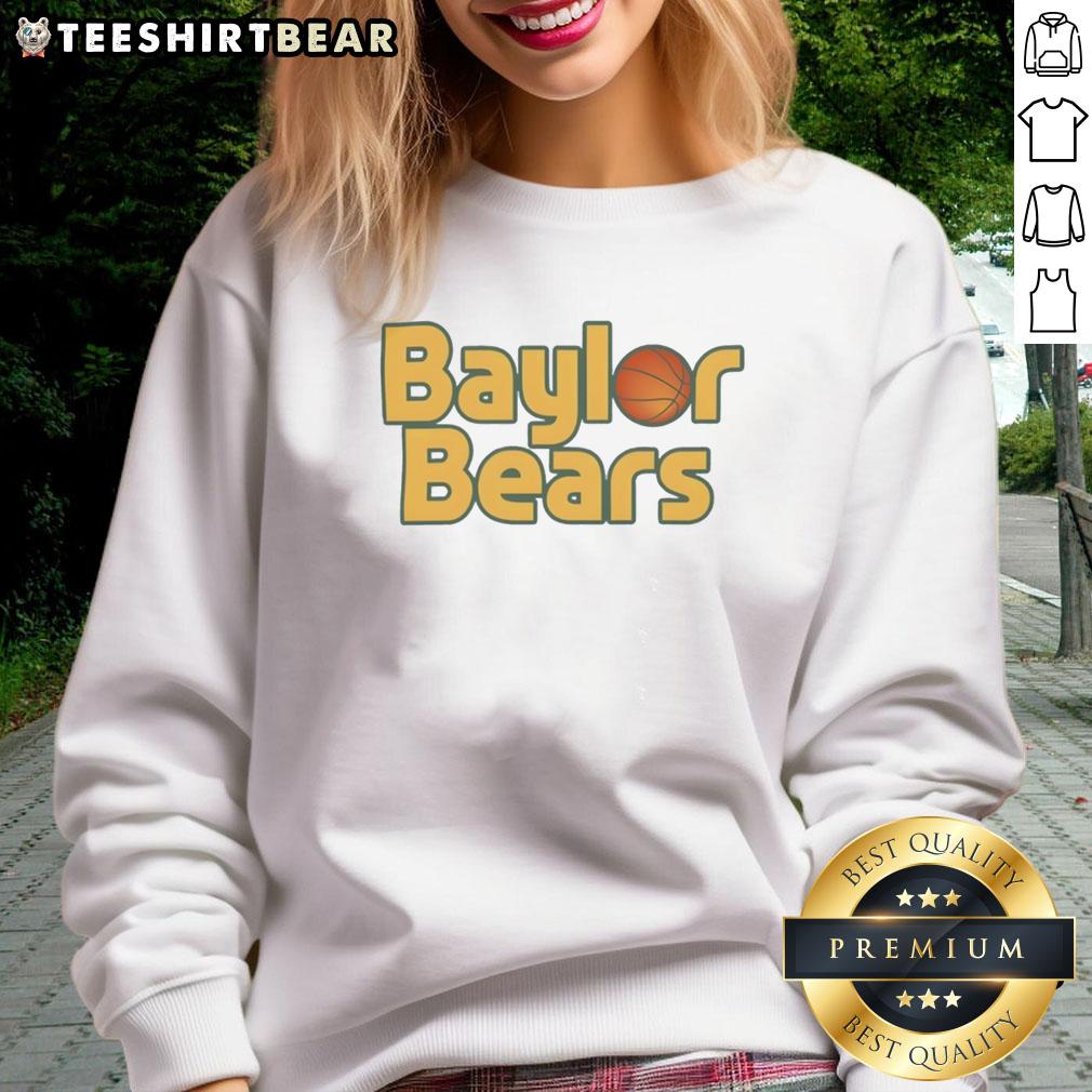 Good Baylor Bears Basketball Stacked Hoops Sweatshirt featuring vibrant team colors and logo, perfect for fans.