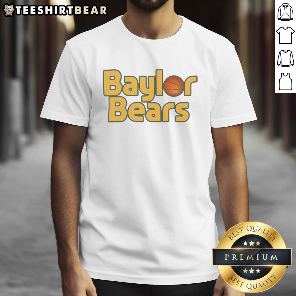 Alt Text: Good Baylor Bears Basketball Stacked Hoops T-Shirt featuring vibrant graphics and team colors for fans and players.