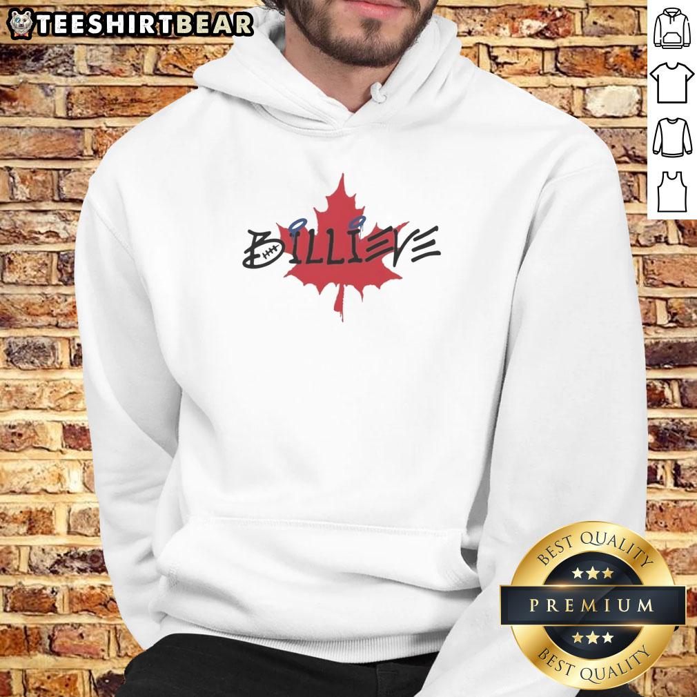 Good Buffalo Bills Billieve Super Bowl hoodie featuring a maple leaf design, perfect for Canadian fans.