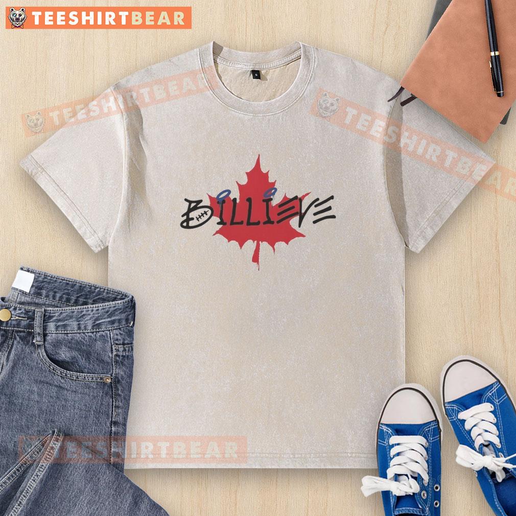 Good Buffalo Bills Billieve Super Bowl Maple Leaf Canada washed t-shirt featuring a vibrant design for fans.