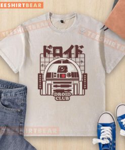 Good Droid Club washed t-shirt featuring a stylish design, perfect for casual wear and droid enthusiasts.