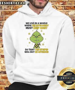 Good Grinch hoodie featuring quote on intelligence and silence, perfect for fans of clever, thought-provoking apparel.