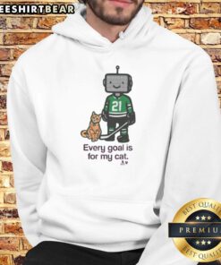 Good Jason Robertson 'Every Goal Is For My Cat' hoodie design featuring a playful graphic, perfect for cat lovers and hockey fans.