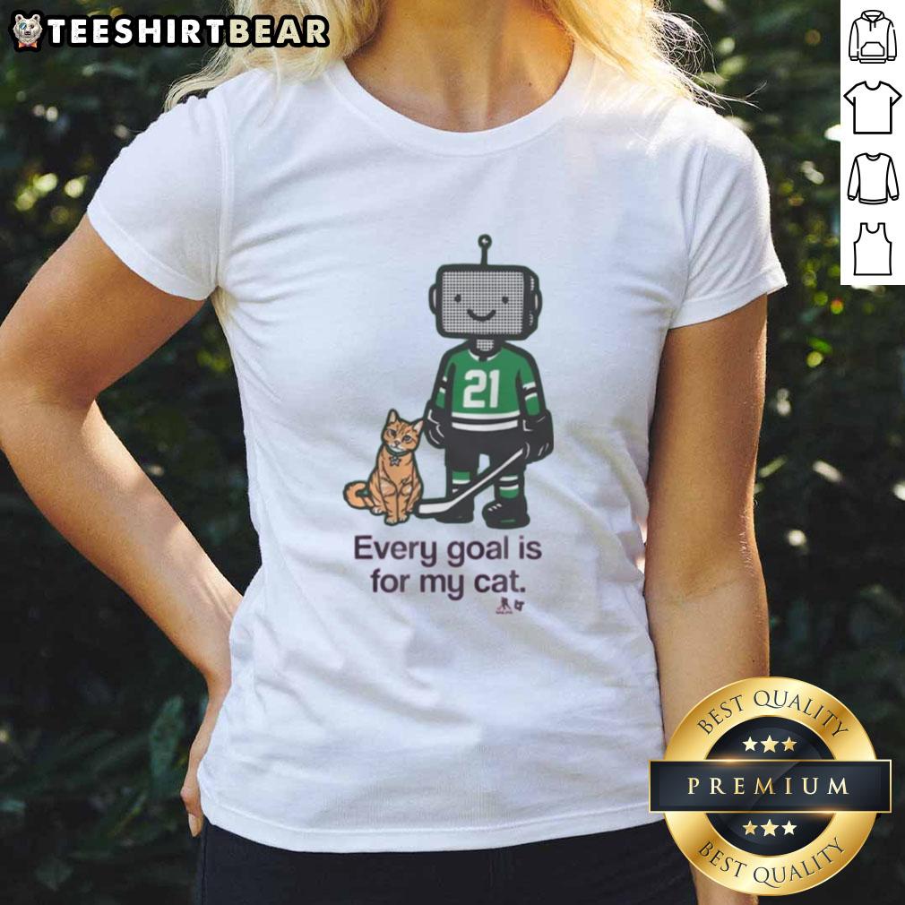 Good Jason Robertson Every Goal Is For My Cat Ladies Tee featuring a playful design for cat lovers and hockey fans.