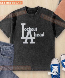 Good Los Angeles Dodgers Basketball Lockout A Head Washed T-Shirt featuring a stylish design and vibrant team colors.