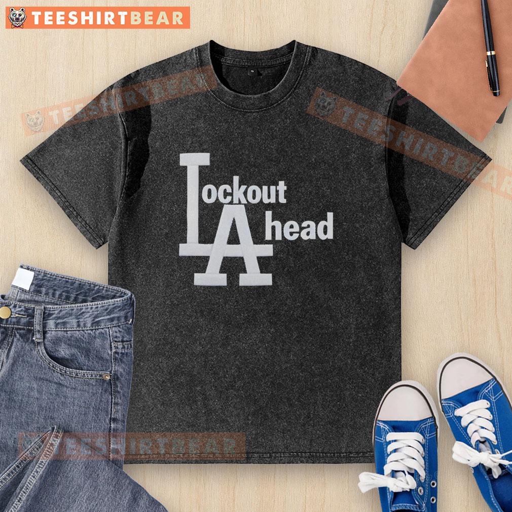 Good Los Angeles Dodgers Basketball Lockout A Head Washed T-Shirt featuring a stylish design and vibrant team colors.