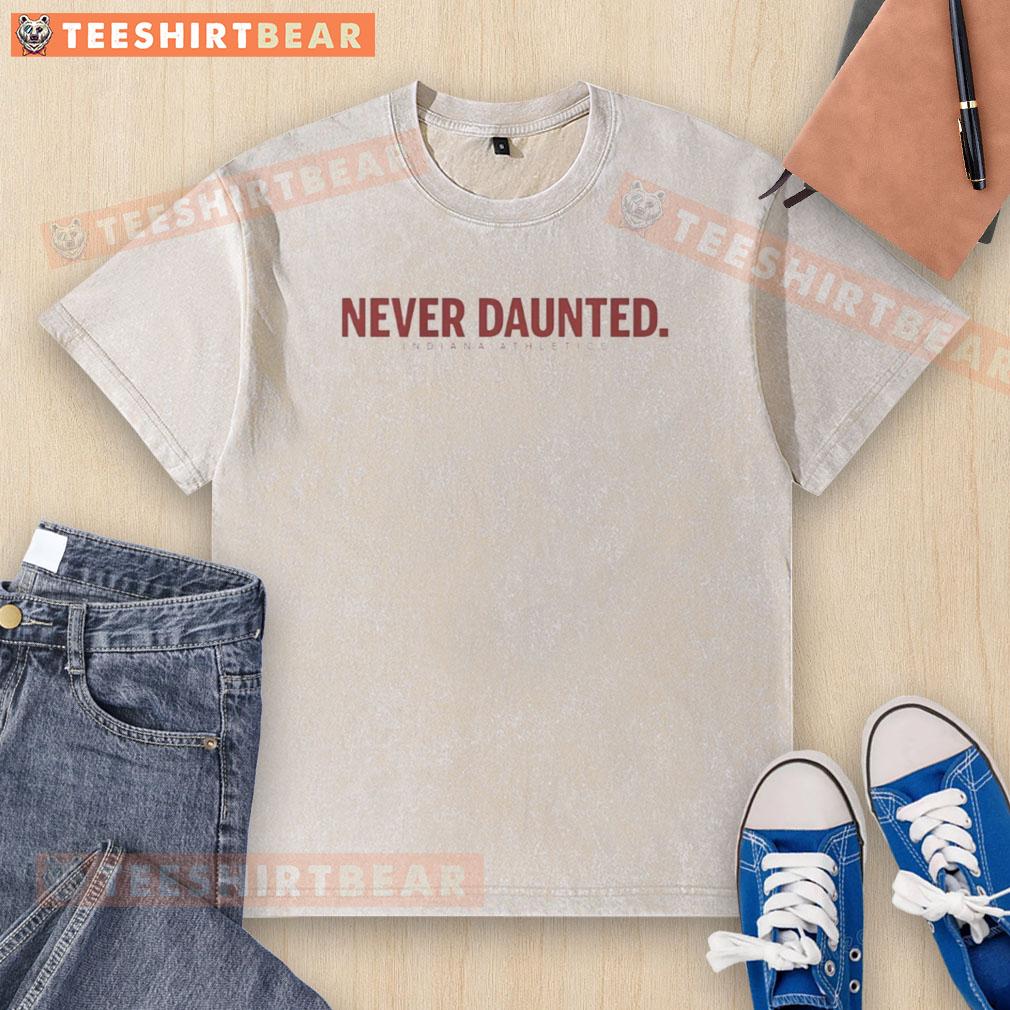 Good Never Daunted Indiana Athletics Hoosiers washed t-shirt featuring team logo and vibrant colors for fans.