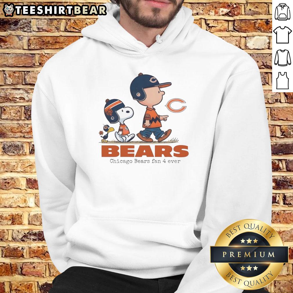 Good Snoopy vs Charlie Brown Chicago Bears Fan Forever hoodie featuring colorful graphics and a cozy design.