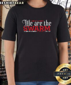 Good We Are The Swarm Ladies Tee featuring a stylish graphic design, perfect for fans of unique, trendy apparel.