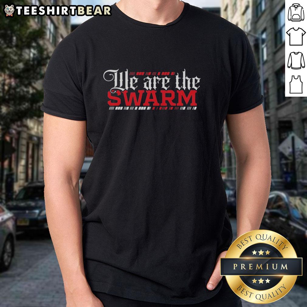 Good We Are The Swarm T-Shirt featuring a bold graphic design, perfect for fans of unique, statement apparel.