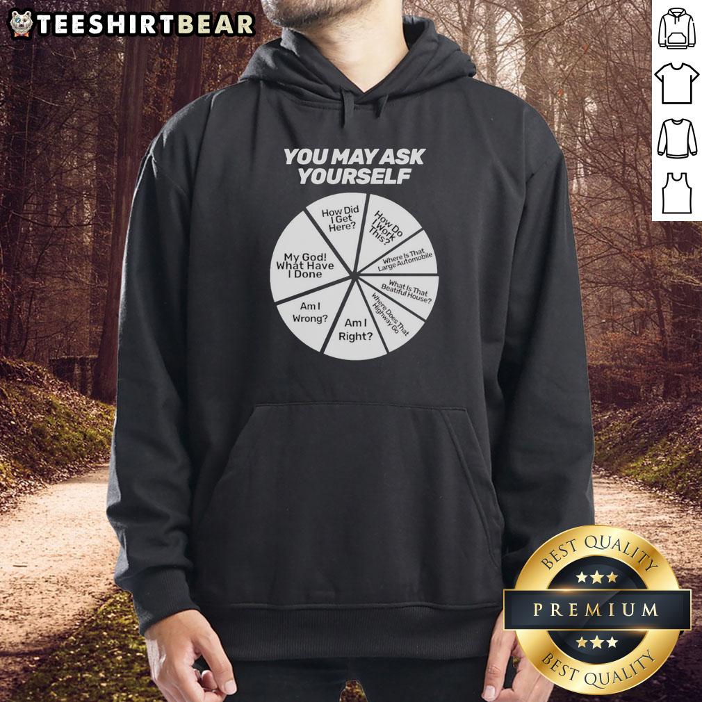 Happy hoodie featuring the phrase 'My God, What Have I Done?' perfect for casual wear and self-reflection.