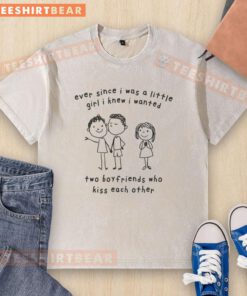 Two boyfriends sharing a kiss in matching washed t-shirts, embodying love and connection in a heartfelt moment.