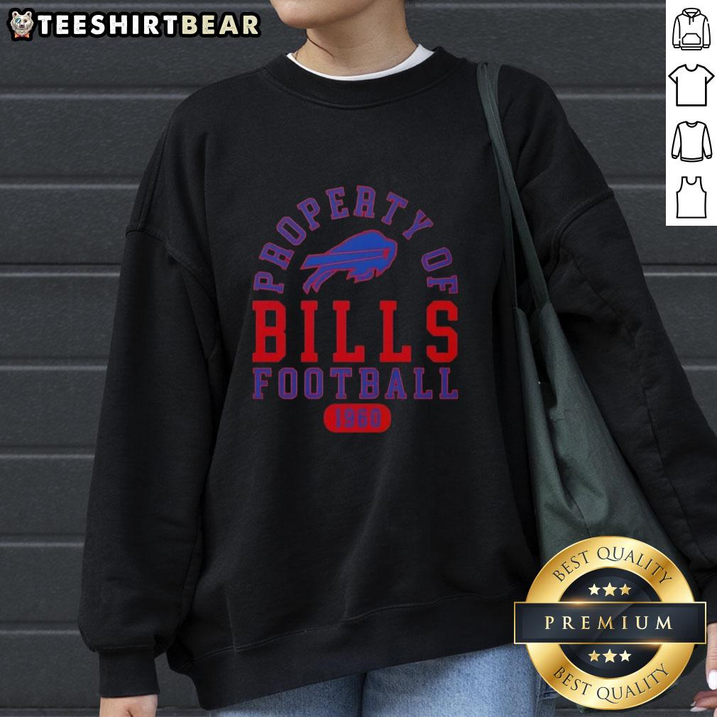 Buffalo Bills football sweatshirt featuring vintage design, celebrating the team's legacy since 1960.