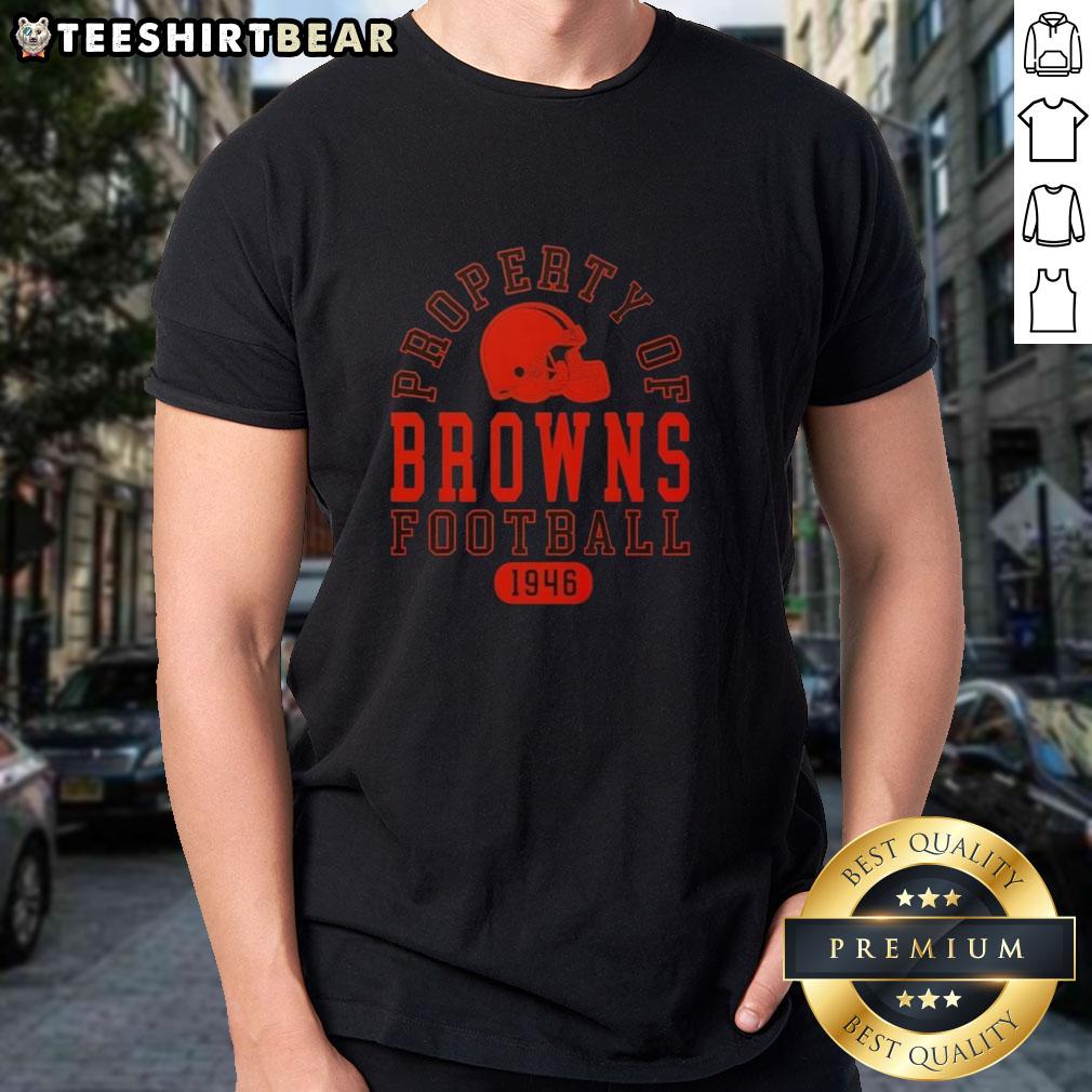 Nice Property Of Cleveland Browns Football Since 1946 T-Shirt featuring team logo and vintage design for fans.