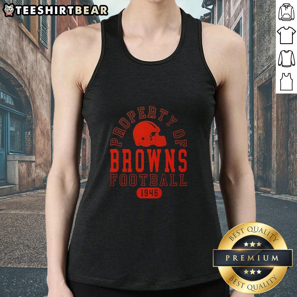Men's tank top featuring the Nice Property of Cleveland Browns Football since 1946 design, perfect for sports fans.