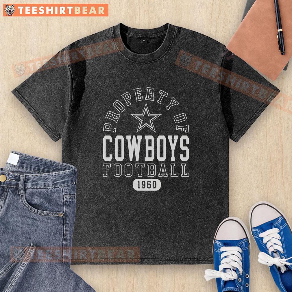 Vintage washed t-shirt featuring the Dallas Cowboys football logo, celebrating the team's legacy since 1960.