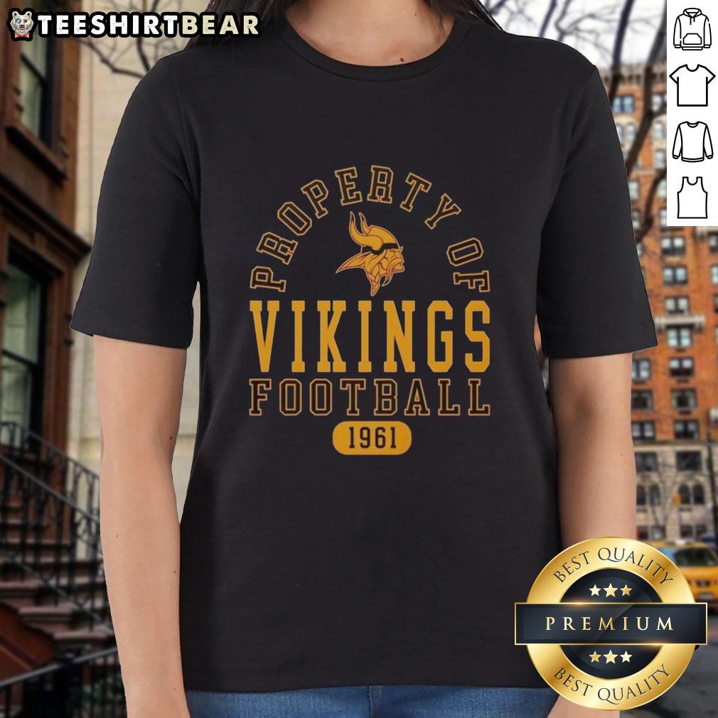 Stylish Minnesota Vikings football ladies tee, showcasing team pride since 1961 with vibrant colors and a comfortable fit.