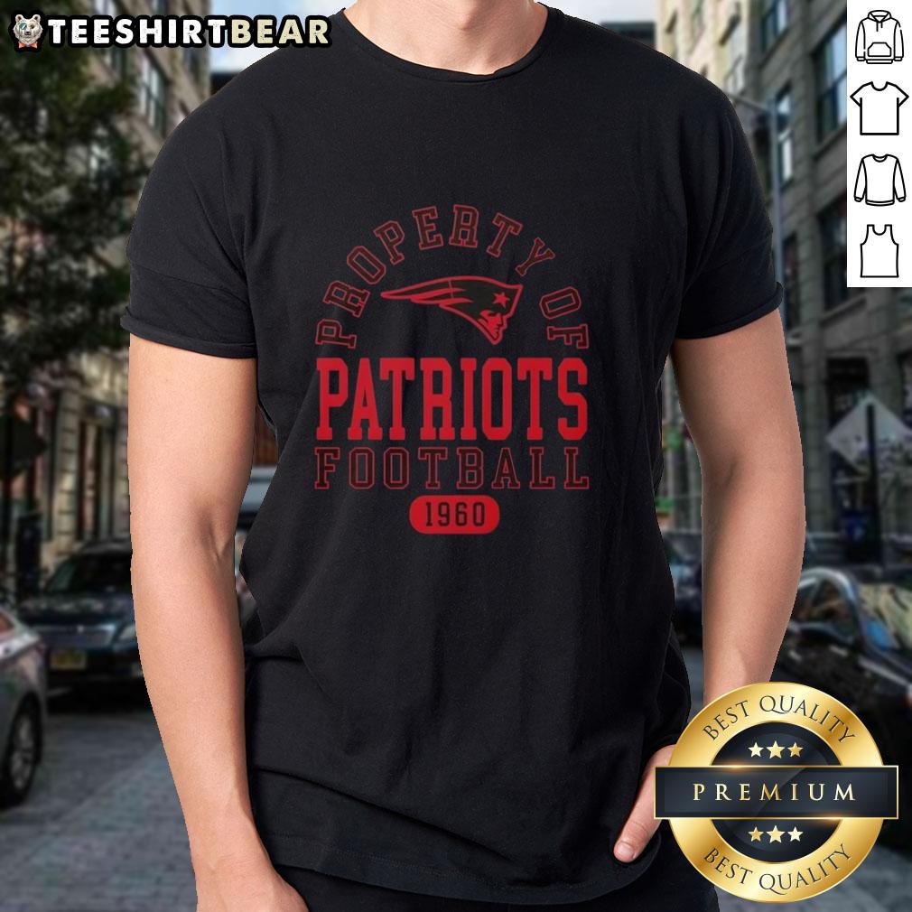 New England Patriots football T-shirt featuring vintage design, celebrating the team's history since 1960.