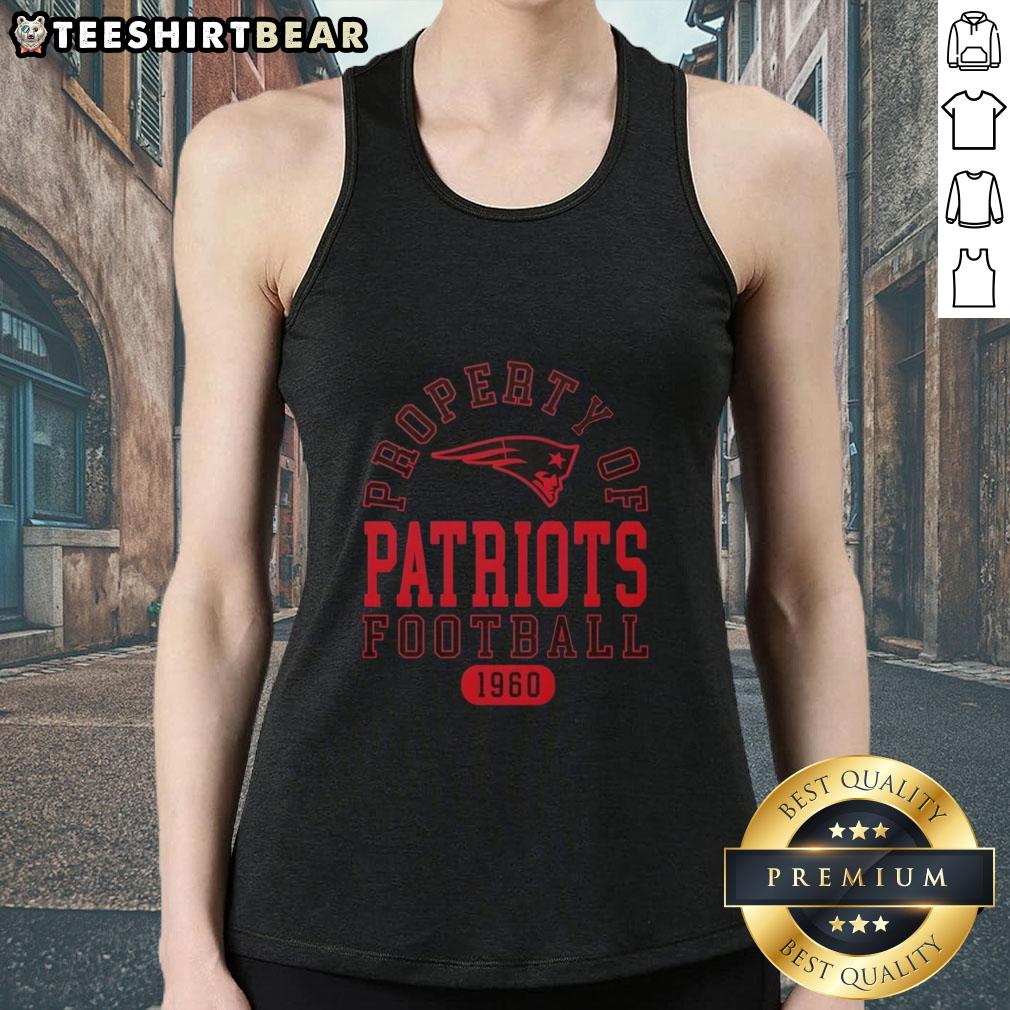 New England Patriots football tank top featuring 'Nice Property Since 1960' design, perfect for fans and casual wear.