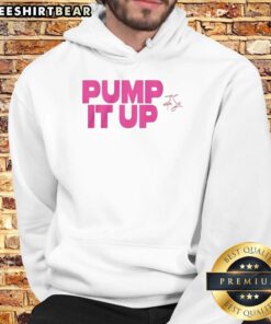 Nice Rob Anderson and Sue wearing Pump It Up hoodies, showcasing stylish casual wear in vibrant colors.