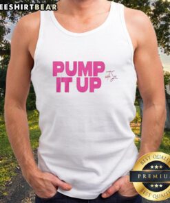 Nice Rob Anderson and Sue wearing Pump It Up tank tops, showcasing vibrant styles and casual summer vibes.