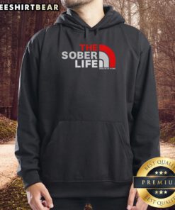Alt Text: Nice The Sober Life One Day At A Time Parody Logo Hoodie featuring a stylish design for sober living enthusiasts.