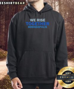 Alt Text: Nice We Rise Together Minneapolis Hoodie featuring vibrant design, perfect for showing support and community pride.
