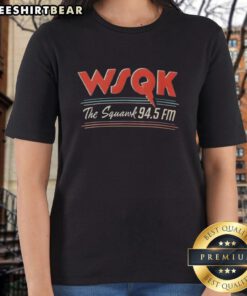 Nice Wsqk The Squawk 94.5 Radio retro ladies tee featuring a vintage design and vibrant colors for stylish radio fans.