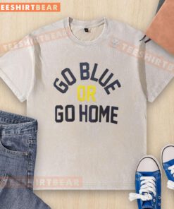 Official Go Blue or Go Home washed t-shirt featuring a bold blue design, perfect for casual wear or game day.