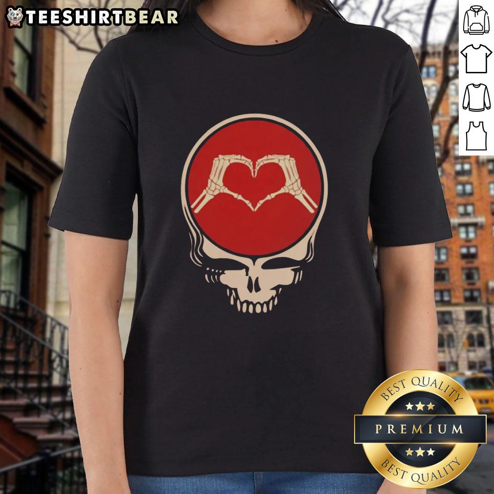 Official Grateful Dead rock music Valentine's Day ladies tee featuring iconic band graphics and a stylish fit.