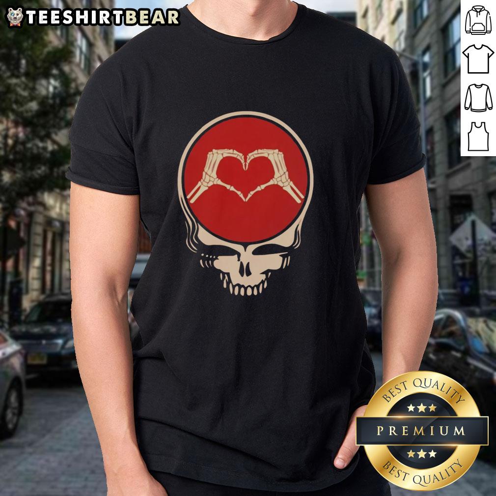 Official Grateful Dead Rock Music Valentine's Day T-Shirt featuring iconic band graphics and a festive design.