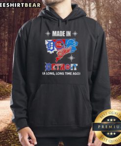 Official Made In Detroit hoodie featuring a vintage mashup logo, perfect for fans of Detroit sports teams.