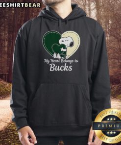 Official Milwaukee Bucks x Snoopy cartoon Valentine 2026 hoodie featuring vibrant graphics and team colors.