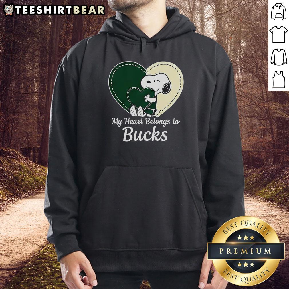 Official Milwaukee Bucks x Snoopy cartoon Valentine 2026 hoodie featuring vibrant graphics and team colors.